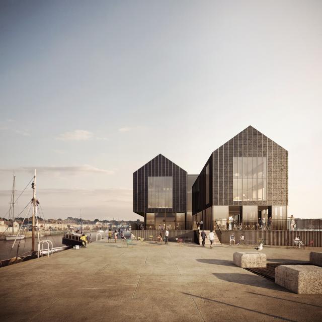 Image from May 2017: View of South Quay head - phase 2 of the South Quay development in Hayle by Feilden Clegg Bradley Studios Source:Forbes Massie Image from May 2017: View of South Quay head - phase 2 of the South Quay development in Hayle by Feilden Clegg Bradley Studios Source:Forbes Massie